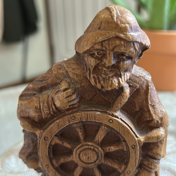 BURWOOD CO. BURWOOD SEA CAPTAIN AT THE WHEEL, VINTAGE BOOKENDS - Picture 6 of 12